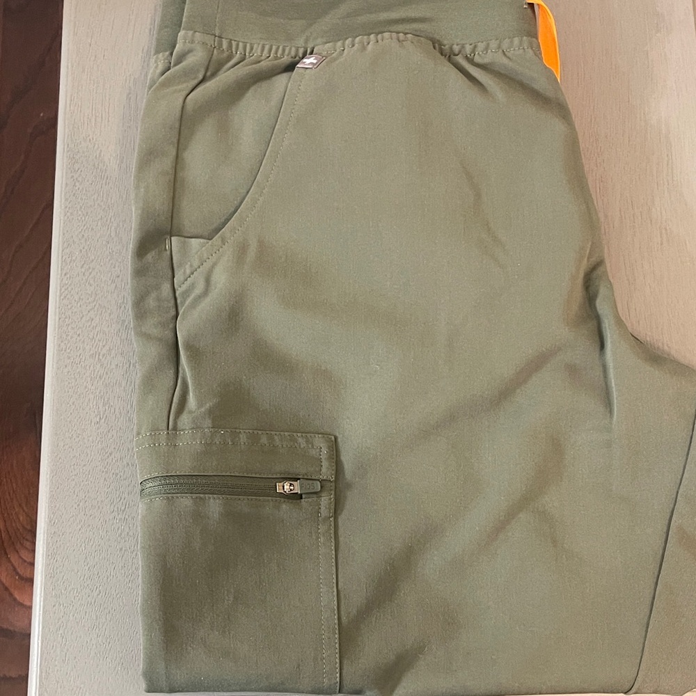 Figs Scrub Jogger Pants with Orange Drawstrings - Picture 2 of 2